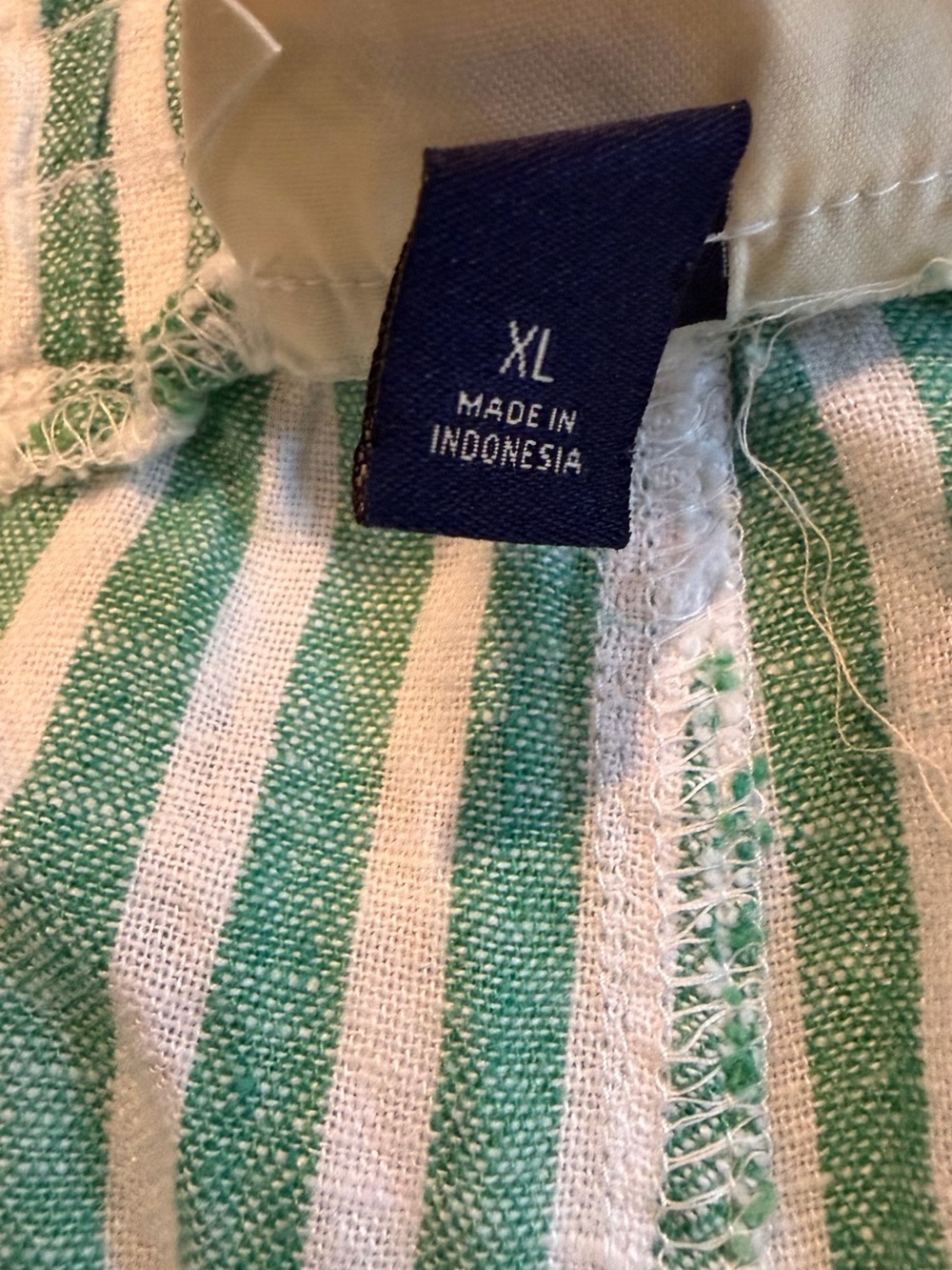 Universal Thread Green & White Striped High Waist Drawstring Shorts - XL - Picture 7 of 7